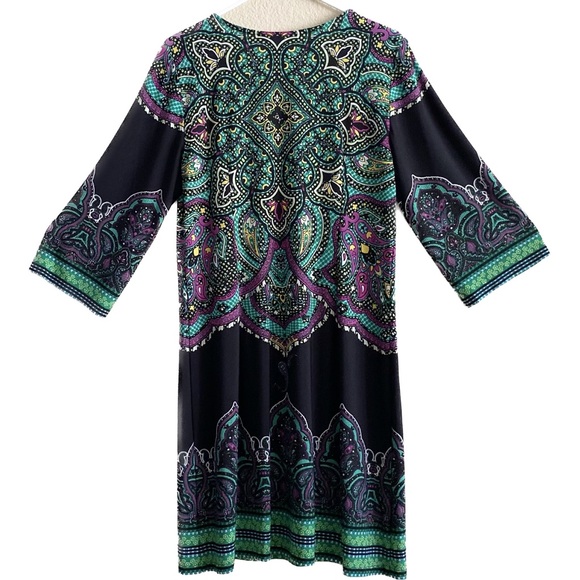 Dress - Women’s 12 - Madison Leigh - Black, Geometric Design in Great Colors - Picture 2 of 5